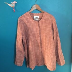 Rust FLAX Linen Top